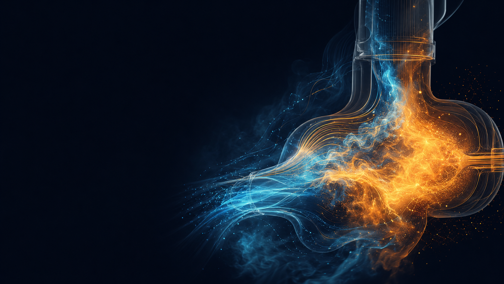 Abstract CFD flow visualization